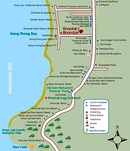 Map of Khaolak Bhandari Resort, Phang Nga