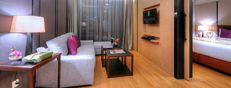 Bedroom @ Arcadia Suites Bangkok